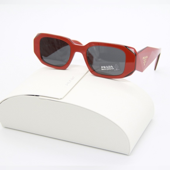 NEW PRADA SYMBOLE PR17WS 12N5S0 SUNGLASSES PRADA SPR 17W RED EYEWEAR PR 17WS - Picture 1 of 12